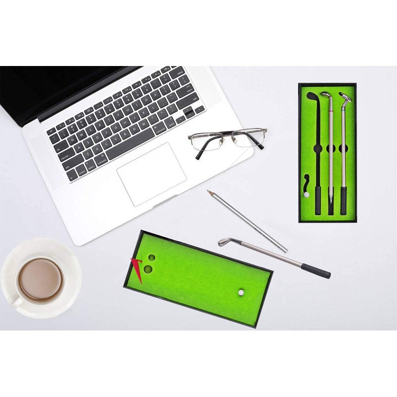 Golf Club Pen Set - Unique Desktop Gift for Men Women Adults
