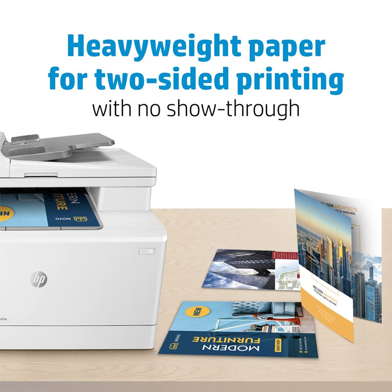 Glossy Laser Printer Paper 200gsm - 150 Sheets, 8.5 x 11 Inch, Heavyweight Office Paper
