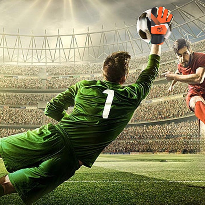 Children's Soccer Goalkeeper Gloves Rubber Wallop Proof Hand Protection - Size 6.69-7.09 inch