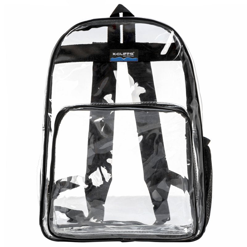 Unisex Clear Backpack for School - Transparent Student Bookbag with Padded Straps