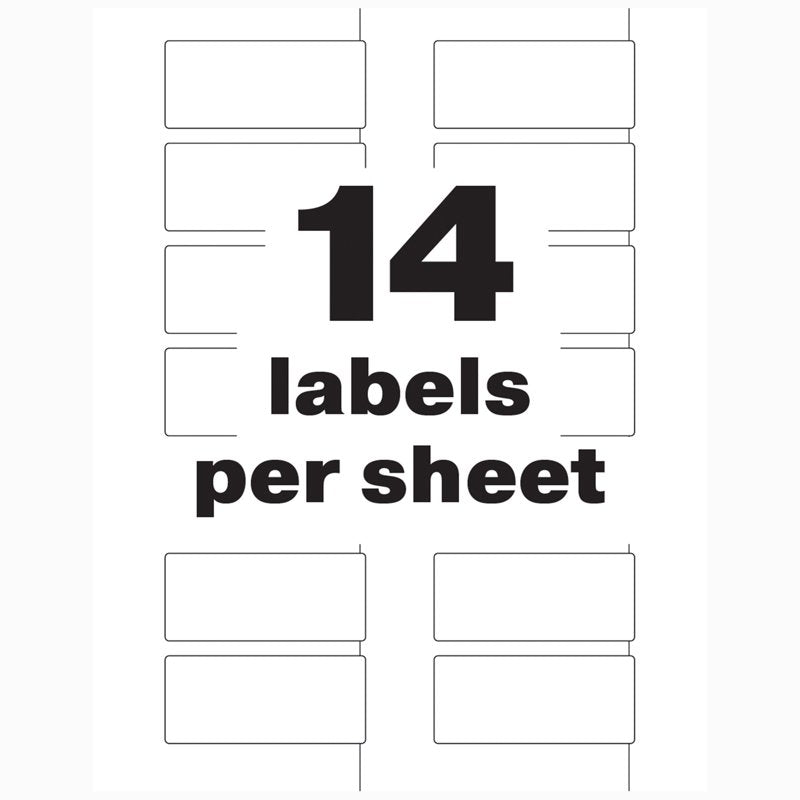 Destructible Asset Tag Labels 1-1/4 x 2-3/4 Inches - Tamper-Evident, Waterproof, Chemical-Resistant, 112 Labels