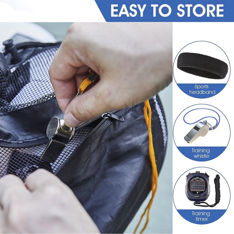 GOGHOST Mesh Sports Ball Bag 2 Pack with Adjustable Strap - Black (Variation L)