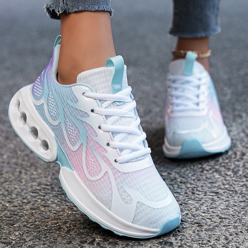 Lightweight Breathable Slip-On Sneakers for Women - Air Cushion Athletic Shoes
