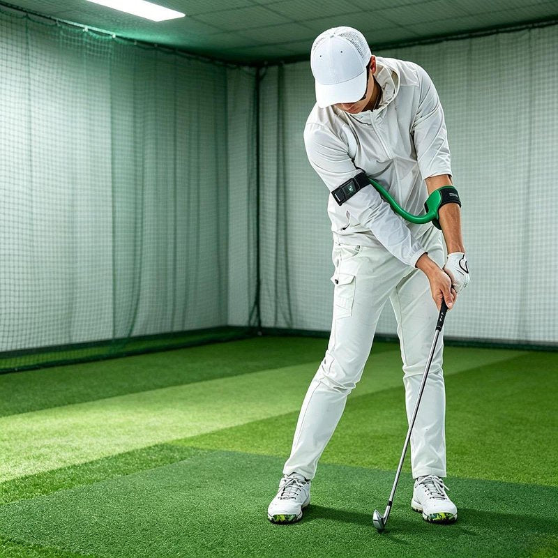 Harayaa Golf Swing Width Trainer - Green, Indoor/Outdoor Practice Aid
