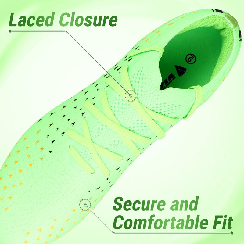 Vizari Tioga FG Soccer Cleats for Men and Women, Wide Fit, TPU Studs - 11, Lime
