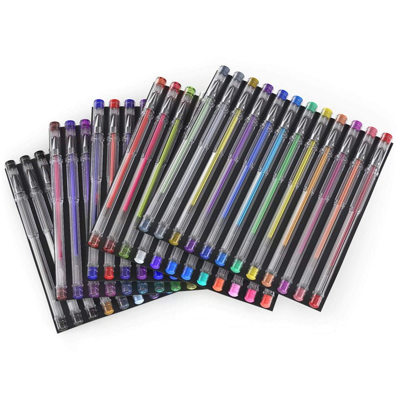 Gel Ink Pen Set 60 Colors - Metallic, Neon, Glitter, Pastel for Art & Writing