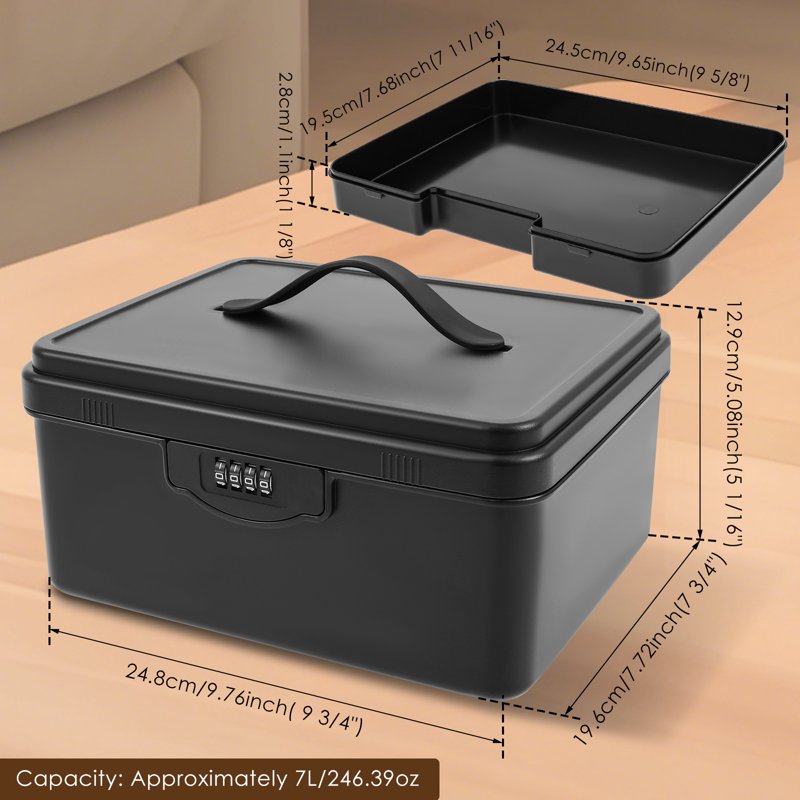 Lockable Medicine Storage Box with Code Lock - Secure Refrigerator Container