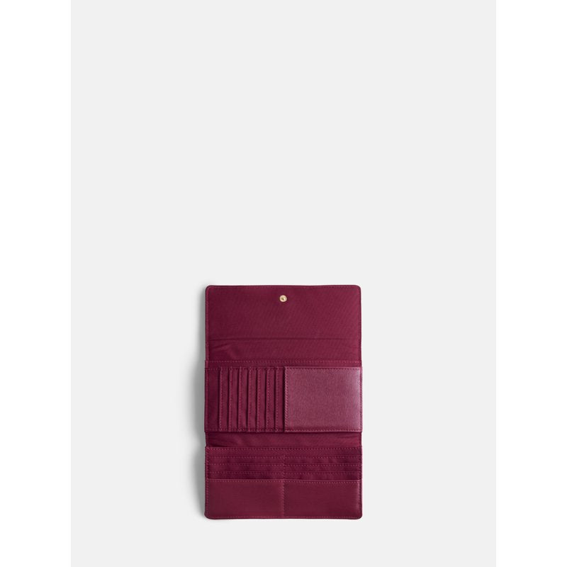 Women's Paisley Print Clutch Wallet with Card Slots and Zip Coin Pocket