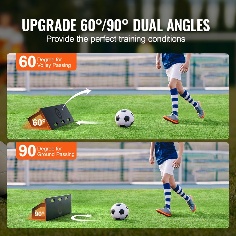 KFFKFF 42x12in Football Bounce Board - Dual Angle Rebounder, Collapsible HDPE Return Board, Passing & Shooting Drills (Variation: 40 x 12")