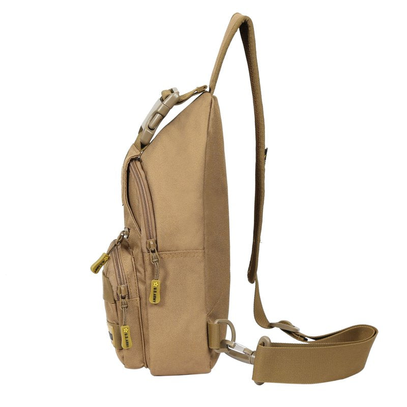 Tactical Sling Bag for Military & Outdoor Use - Water-Resistant, MOLLE Webbing, Multi-Compartment