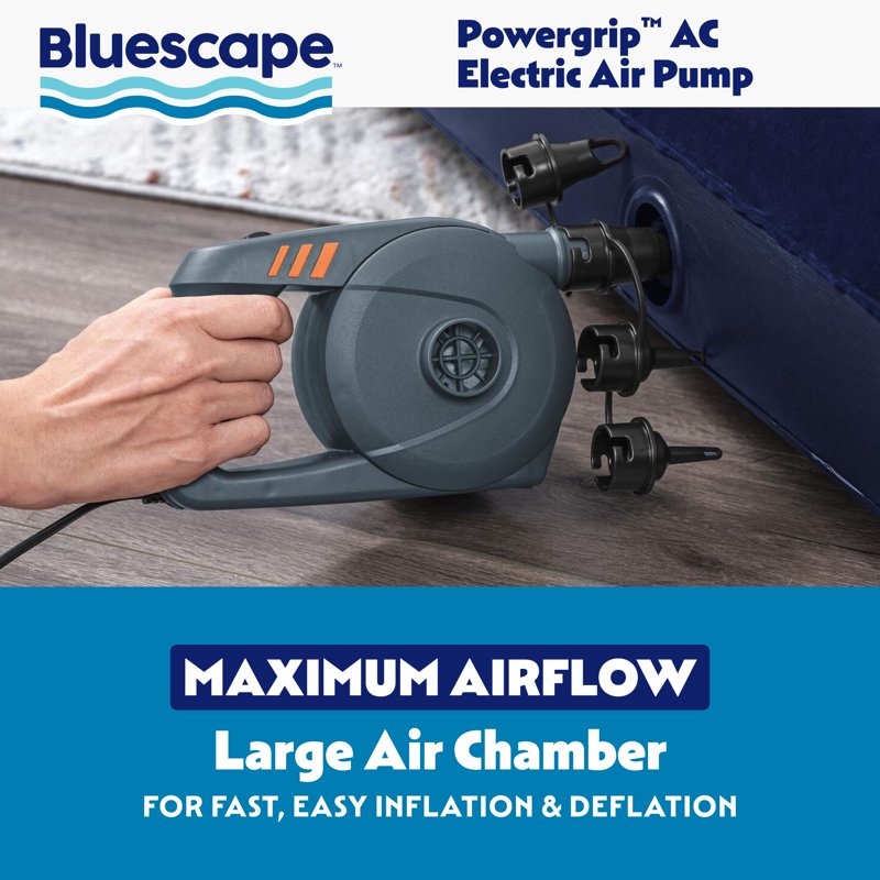 Electric Air Pump for Inflatables - Fast Inflator & Deflator with 4 Nozzles