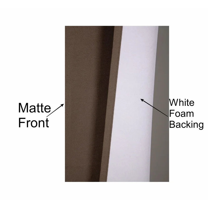 2-Piece Light Filtering Linen Curtains with White Foam Lining - 37x108 Inches