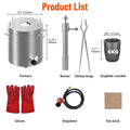 6KG Propane Melting Furnace Kit with Crucible & Tongs for Metal Smelting