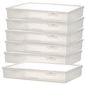 6-Pack Transparent Art & Craft Storage Boxes with Lids - Organize Beads, Stationery & Small Supplies