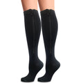 Plus Size Zipper Compression Socks 20-30mmHg Knee High Support Stockings
