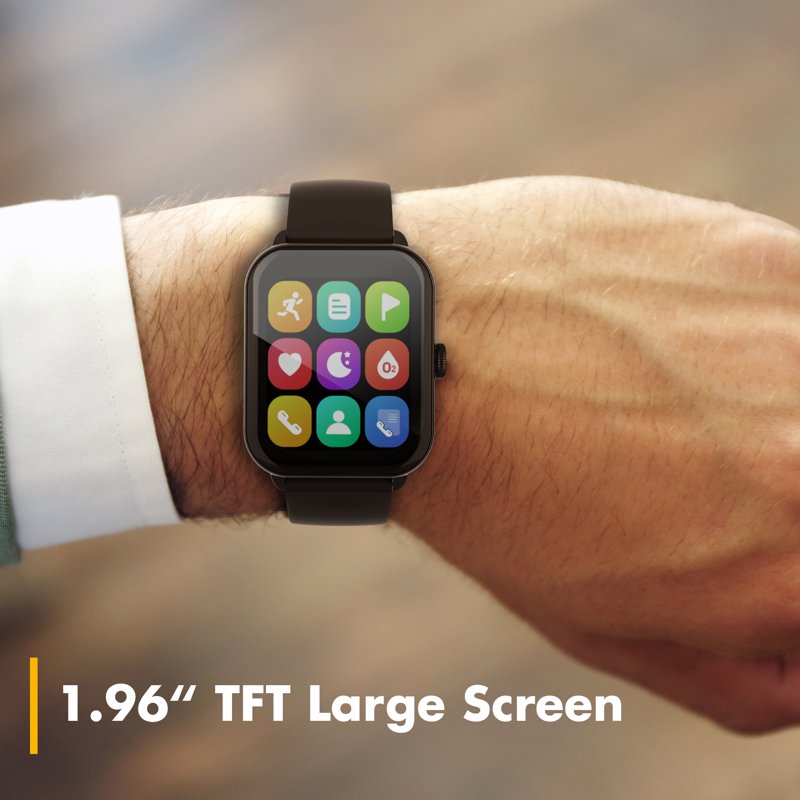 Bluetooth Calling Smartwatch Unisex Fitness Tracker with 1.96" TFT Display