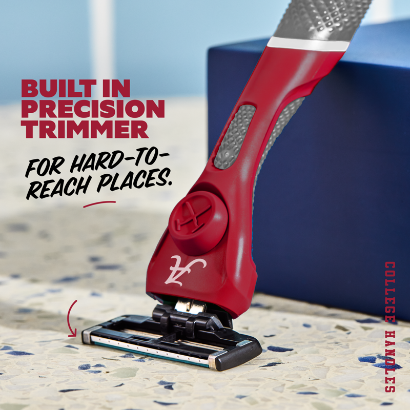 College Football Razor Set with Team Colors - 6-Blade Shaving Kit