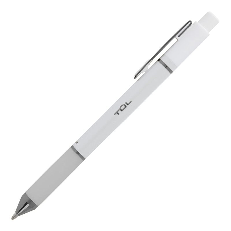 Retractable Gel Pens - Medium Point 0.7mm, Pearl White Barrel, Black Ink, Pack of 12