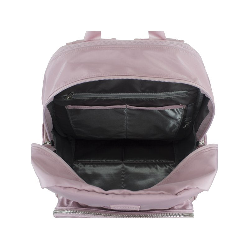 Essential Backpack with Trolley Sleeve - Large Capacity, Dusty Pink