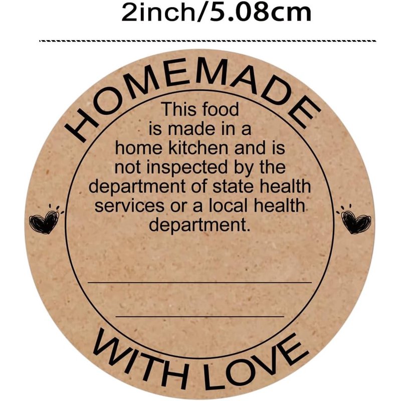 500 Pcs Homemade Food Labels Stickers - Kitchen Inspection & Canning Jar Labels