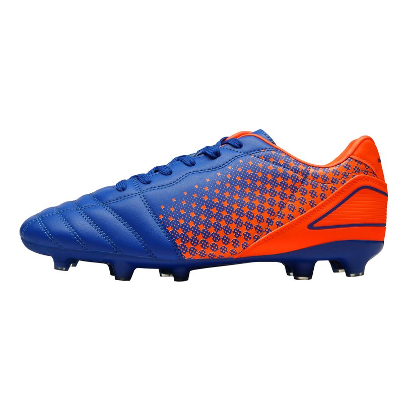 DREAM PAIRS Men’s Firm Ground Soccer Cleats 9W Orange/Royal Blue Wide