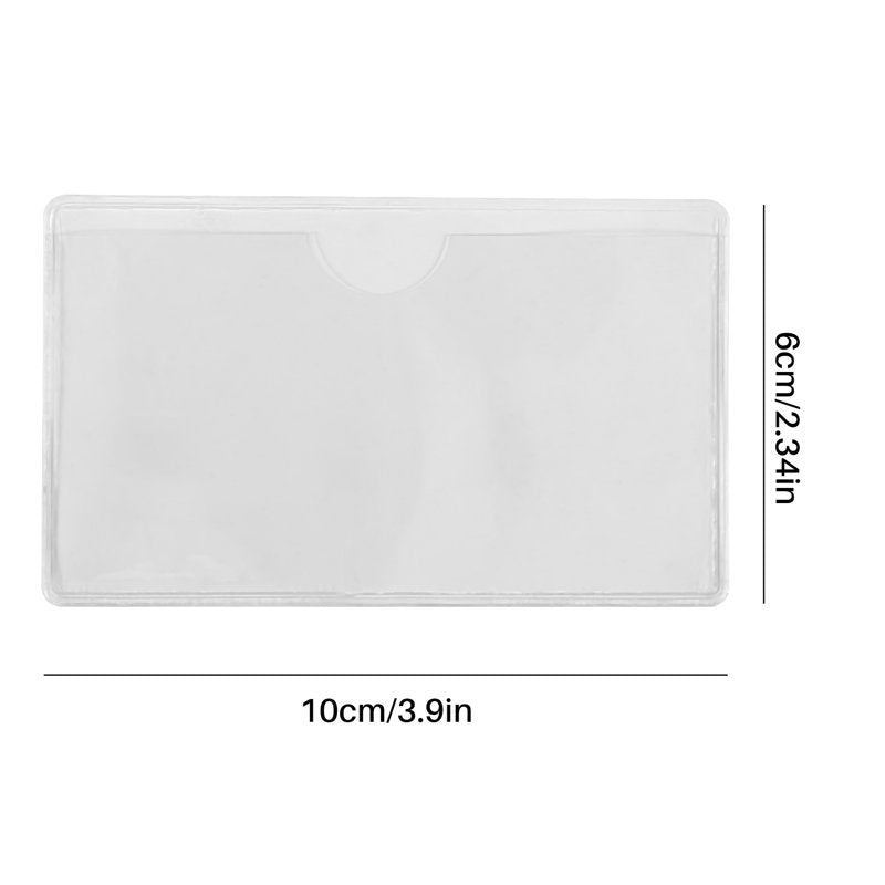Self-Adhesive Label Holders 60 Pack - Clear Card Pockets for Index Cards