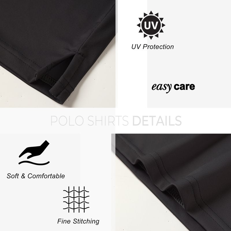 Mens Short Sleeve Polo Shirt - Breathable Collared Casual Top for Men