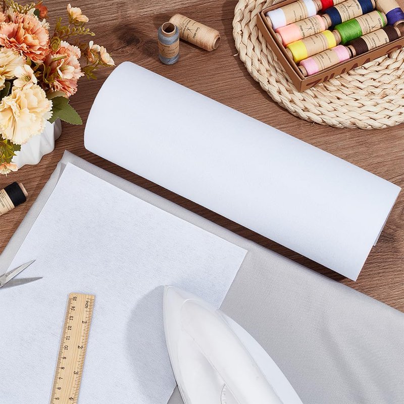 Heavy Weight White Fusible Interfacing 11.81 x 30 Yards Sewing & Craft Supplies