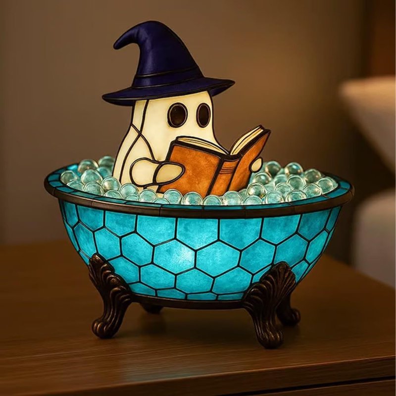 Halloween Ghost Bubble Bath Lamp with Color-Changing LED Night Light