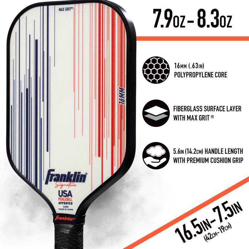 Pickleball Balls 16mm Poly Core – Franklin Signature Pro (White) – USAPA Approved