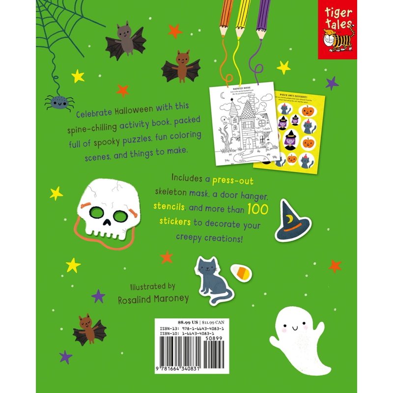 Halloween Activity Book with Stencils, Stickers & Crafts for Kids