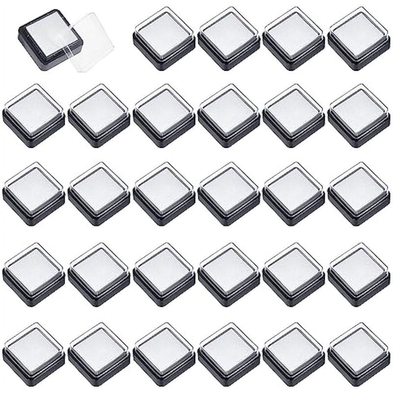 30 Pcs Blank Ink Pad Set for DIY Crafts & Stamp Making - Refill & Customization