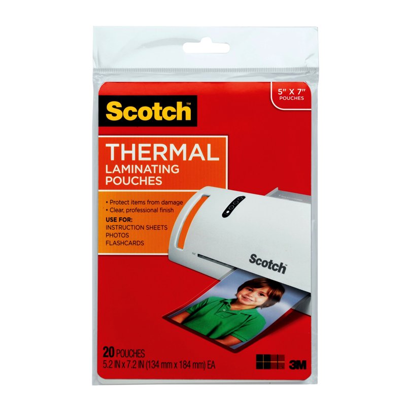 Thermal Laminating Pouches 5x7 Inch, 5 Mil, 20 Pack - Clear Protectors