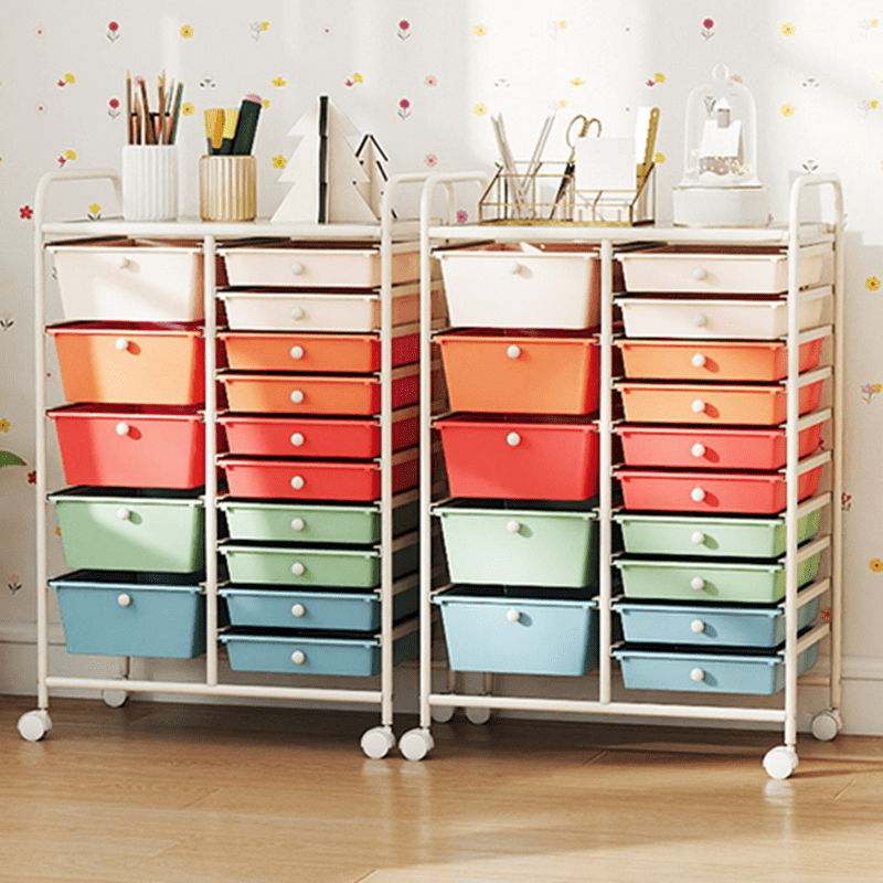 15-Drawer Rolling Storage Cart for Art, Craft, Office & Organization