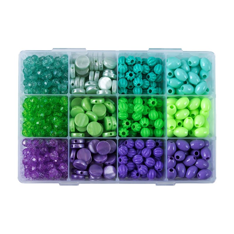 Pastel Bead Set for Friendship Bracelets - 680 Pieces of Plastic Beads