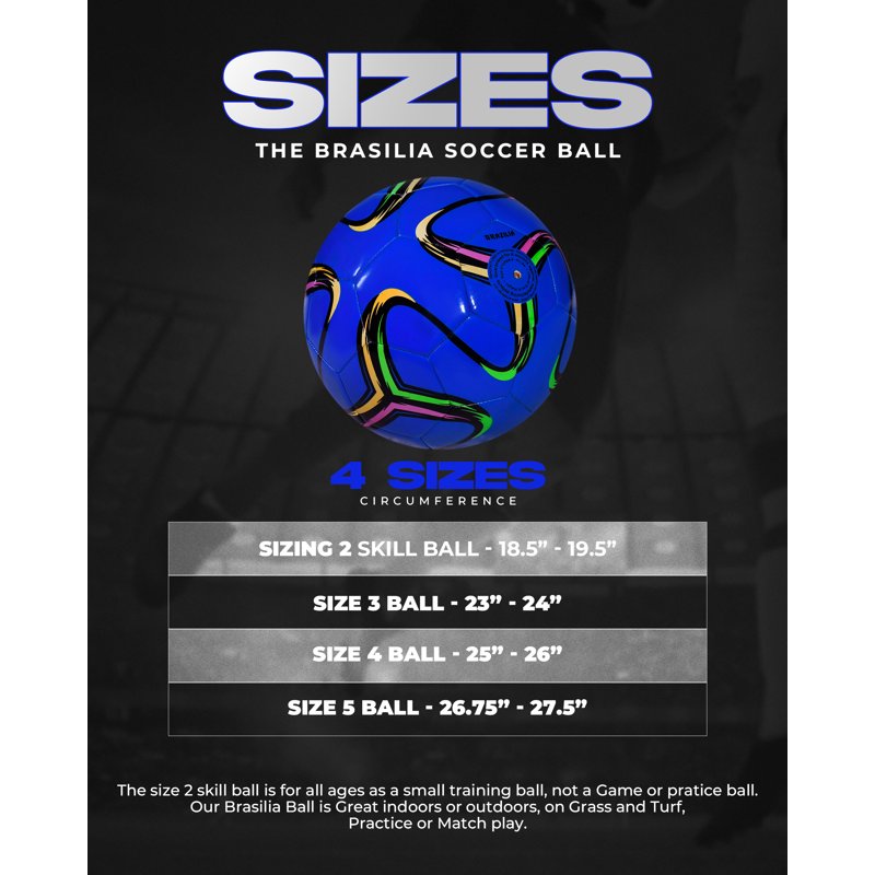 American Challenge Brasilia Soccer Ball Size 3, Blueberry Variation 3 – Training & Recreational