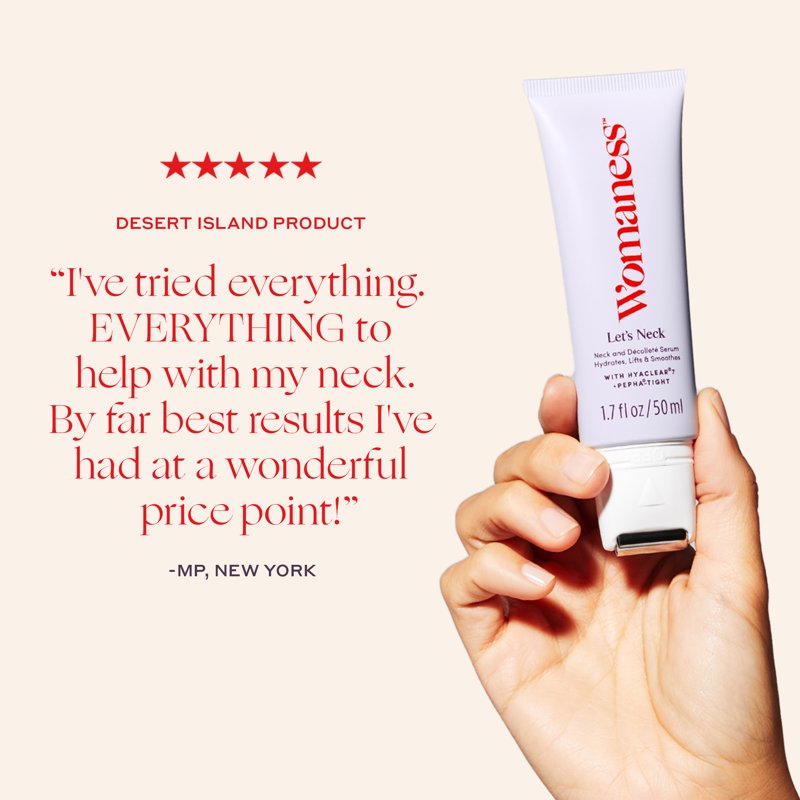 Neck Firming Serum with Cool Roll-On Applicator - Hydrate, Tighten & Smooth Crepey Skin - 1.7 Fl Oz