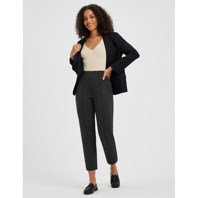 BALEAF Womens Travel Pants Stretch Golf Pants with Pockets - Black, XS