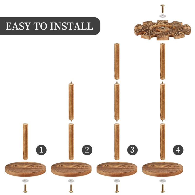 Wooden Baseball Bat Display Shelf Organizer for 10 Bats