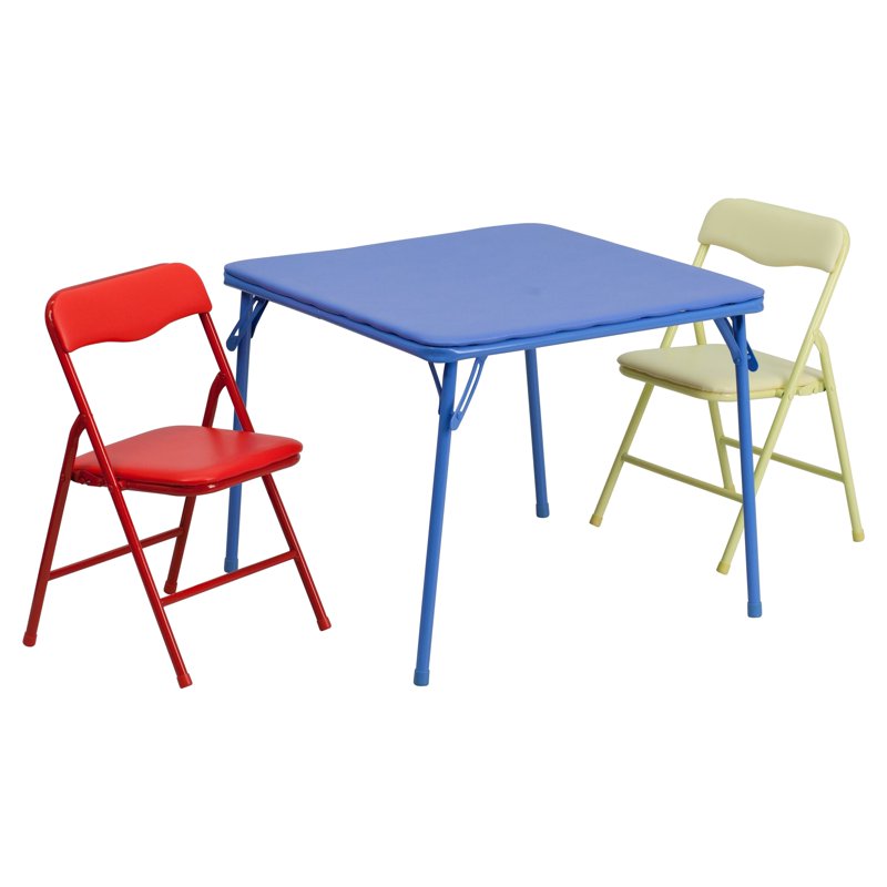 Kids Colorful Folding Table and Chair Set - Safety Features & Easy Clean