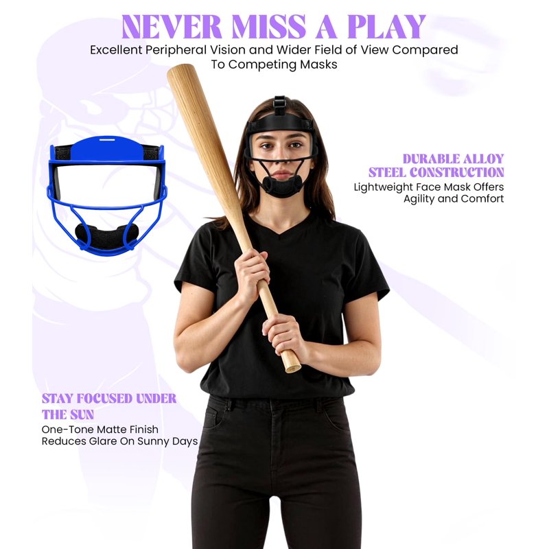 Softball Face Mask for Girls and Adults Lightweight Protective Gear