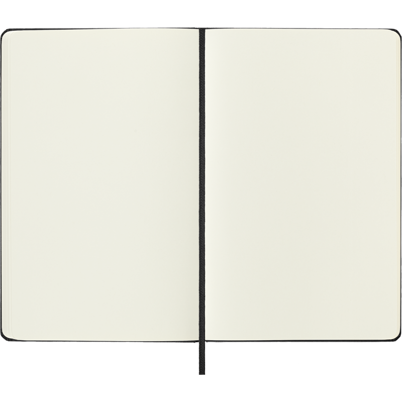Large Classic Hard Cover Notebook - 5 x 8.25 Inches, Black, Ruled Paper