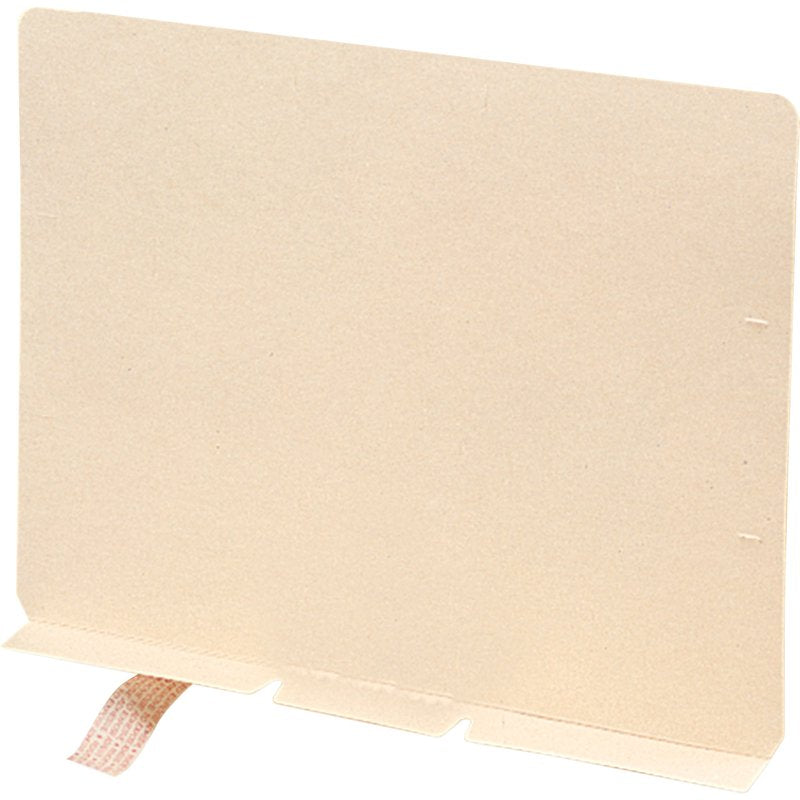 Self-Adhesive Manila Folder Dividers with Fastener - Letter Size, Pack of 100