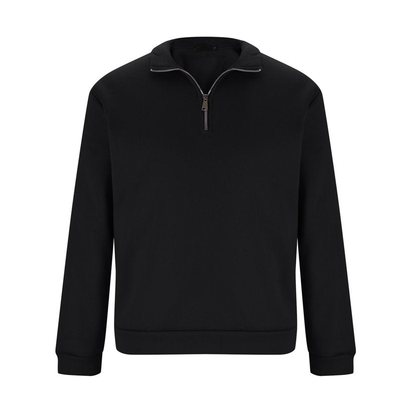 Men's 1/4 Zip Fleece Pullover Sweatshirt with Stand-Up Collar - Warm Casual Thermal Top
