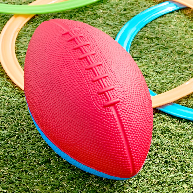 Foam Football Toys for Kids 8.5 Inch Red and Blue Lightweight Play Ball