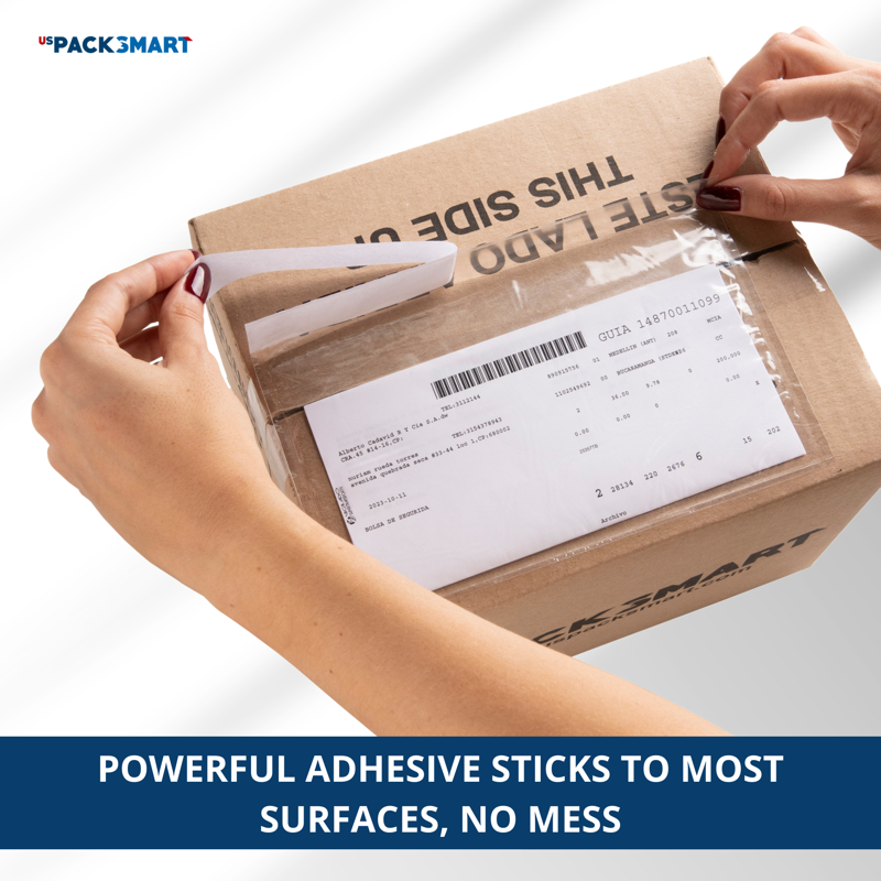 Clear Packing List Shipping Envelopes - Heavy Duty Adhesive, Recyclable, Bulk 100+