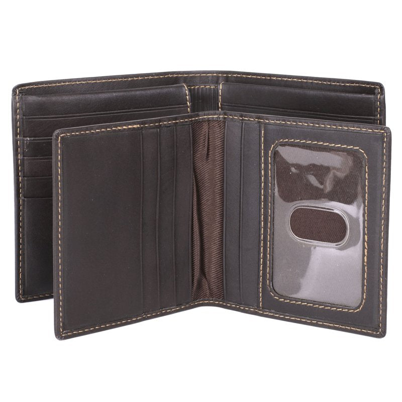 Men's Leather Regatta Convertible Card Case Wallet - Brown & Black