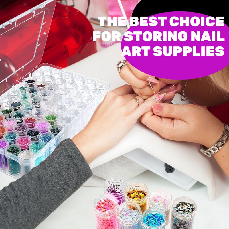 Diamond Painting Storage Containers 2 Pack with Labels - Bead Organizer Box