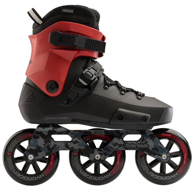 Adult Unisex Inline Skates with 110mm Wheels Black/Red Size 11