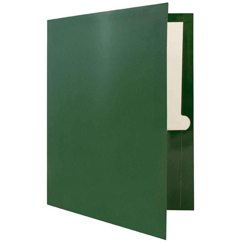 Green Two Pocket Glossy Folder - 50 Pack Office & School Supplies